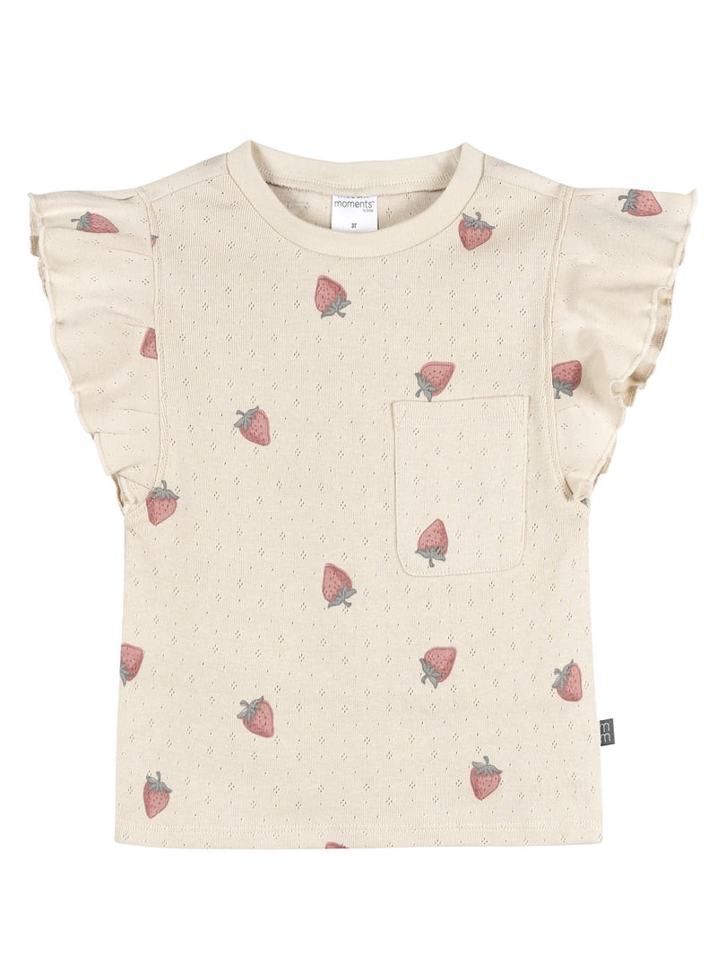 Modern Moments by Gerber Baby and Toddler Girl Organic Pleated Ruffled Top, Sizes 0/3 Months - 5T | Walmart (US)