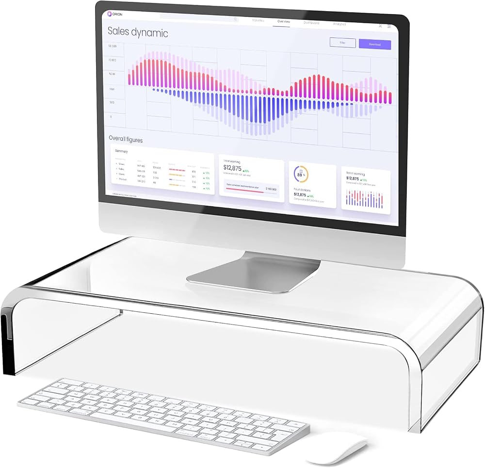 Acrylic Monitor Stand Riser - Acrylic Laptop Stand, Clear Monitor Stand, Acrylic Computer Stand, ... | Amazon (CA)