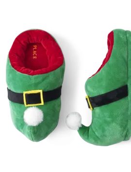 Unisex Adult Matching Family Christmas Elf Slippers | The Children's Place  - GREEN | The Children's Place