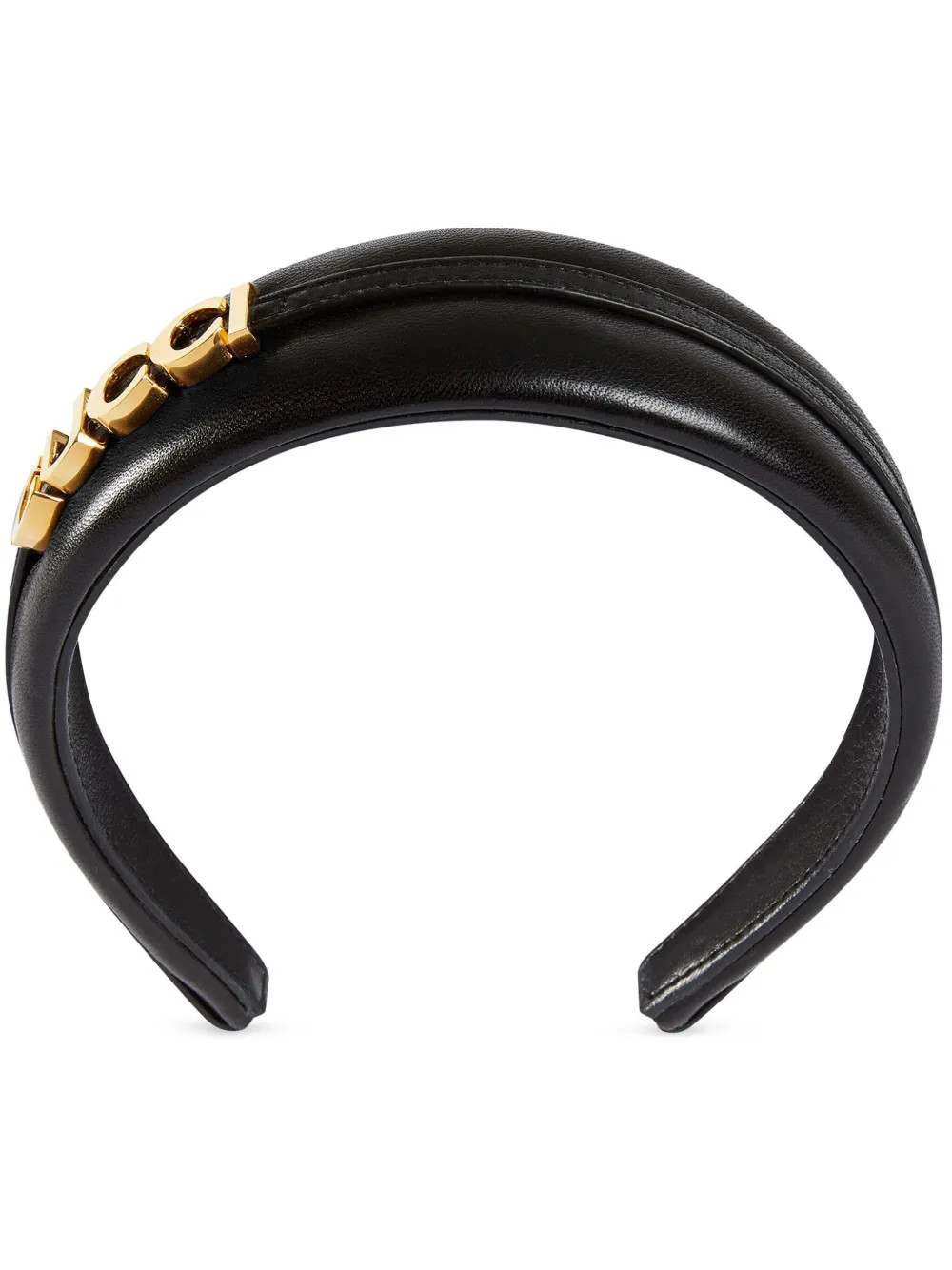 Gucci logo-lettering Leather Head Band - Farfetch | Farfetch Global