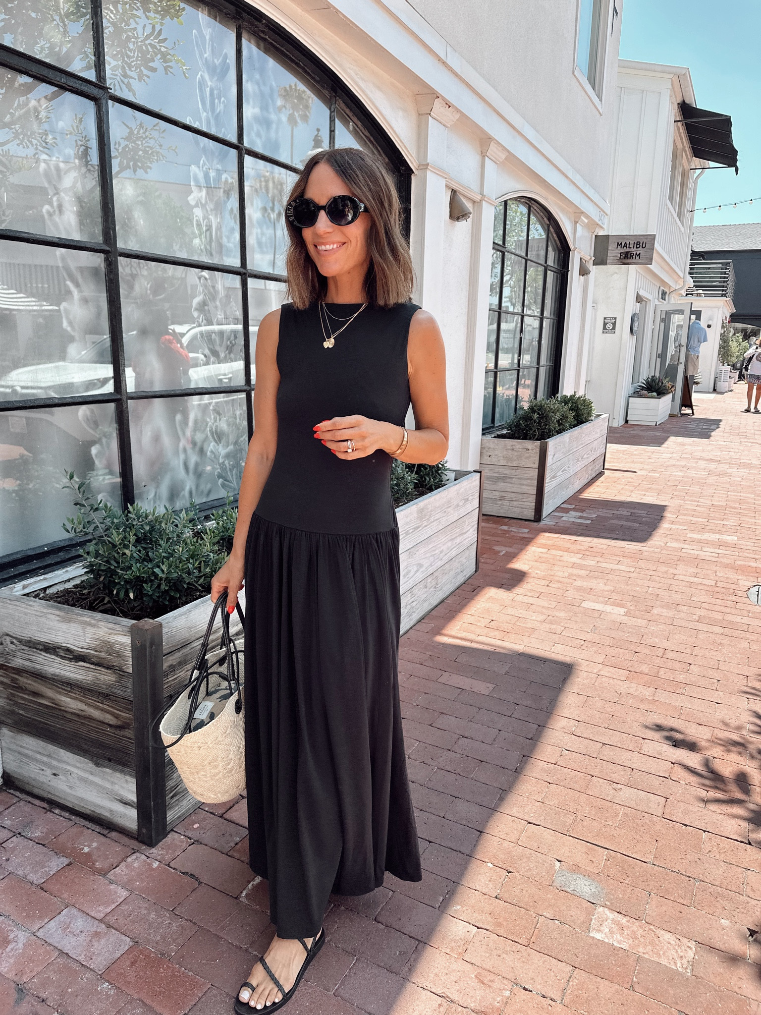 Drop waist dress is so comfortable and perfect for summer. The scoop back is a beautiful touch 
Wearing the petite length and it fits perfectly. Runs tts 

#LTKxAF #LTKOver40