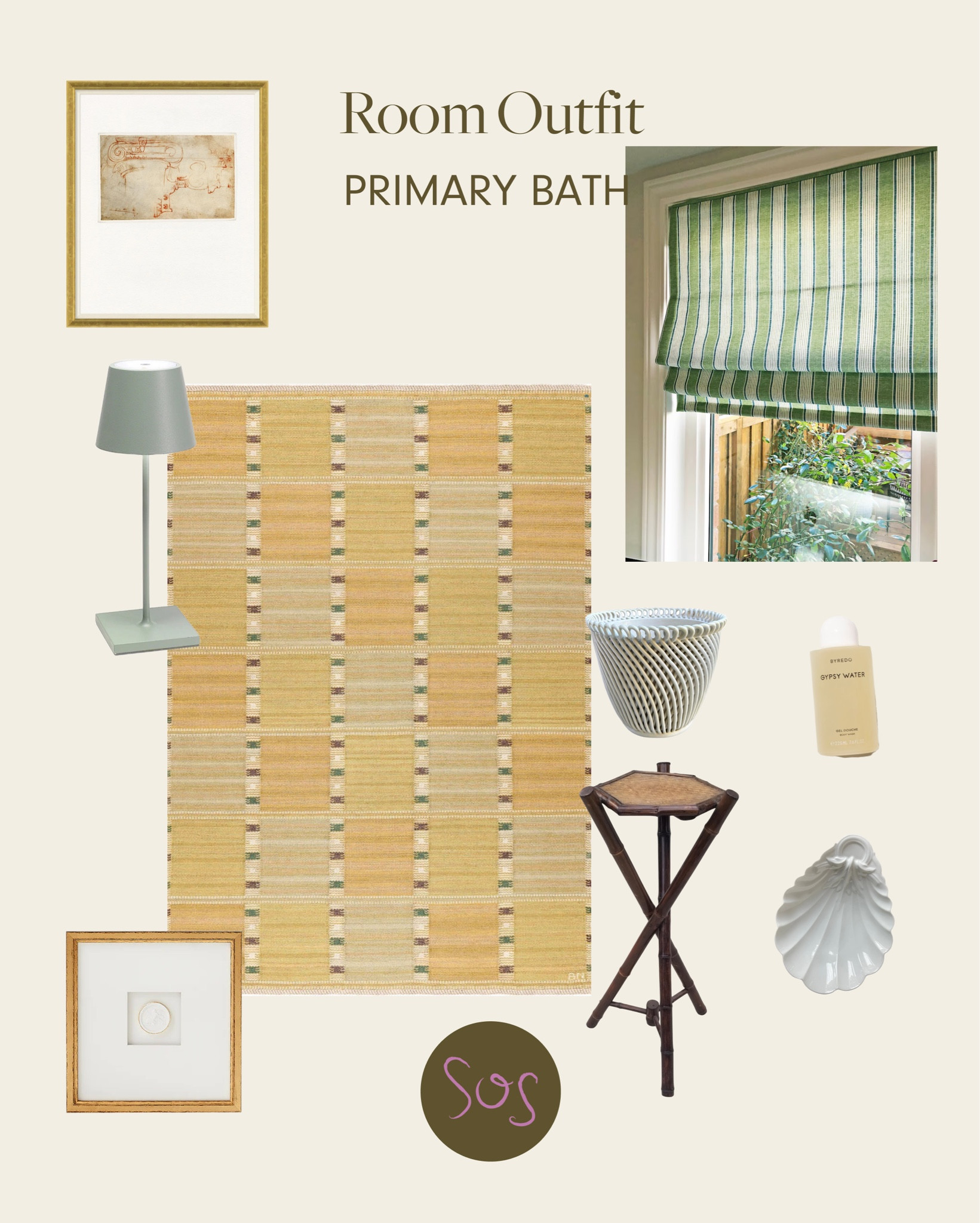 A Room Outfit to style a bathroom to feel like a cozy, inviting room. This includes accents you’d find in living spaces like a rug, art, and plant display. The addition of warm color is the cherry on top.  

#LTKHome