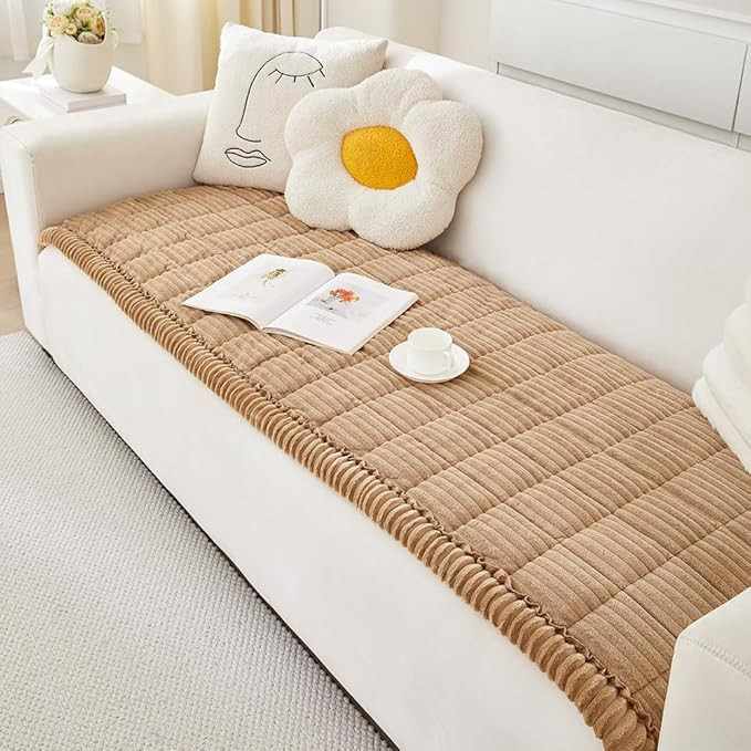 Couch Cover for Dogs Washable, Fuzzy Pet Couch Covers for 3 Cushion Sofa Pet Friendly, Non Slip S... | Amazon (US)