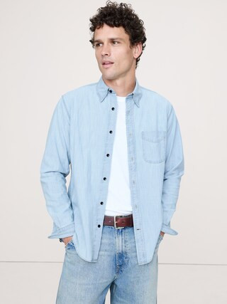 Standard-Fit Chambray Shirt | Banana Republic (US)