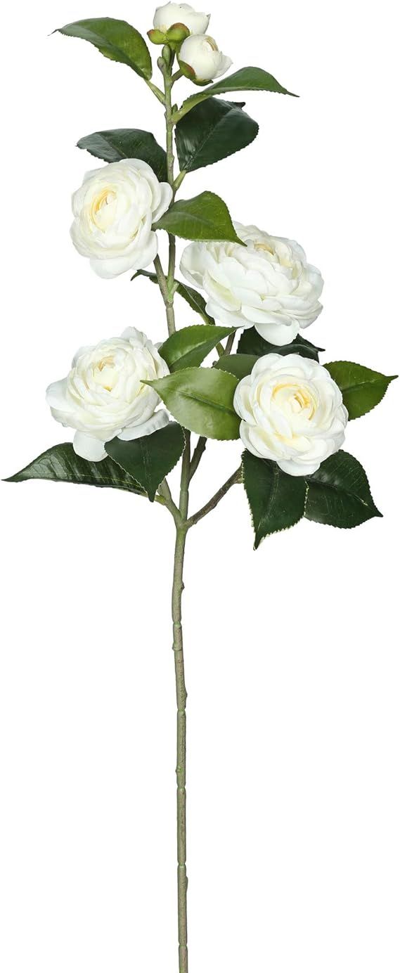 Vickerman 29" Artificial Cream Camellia Spray | Amazon (US)