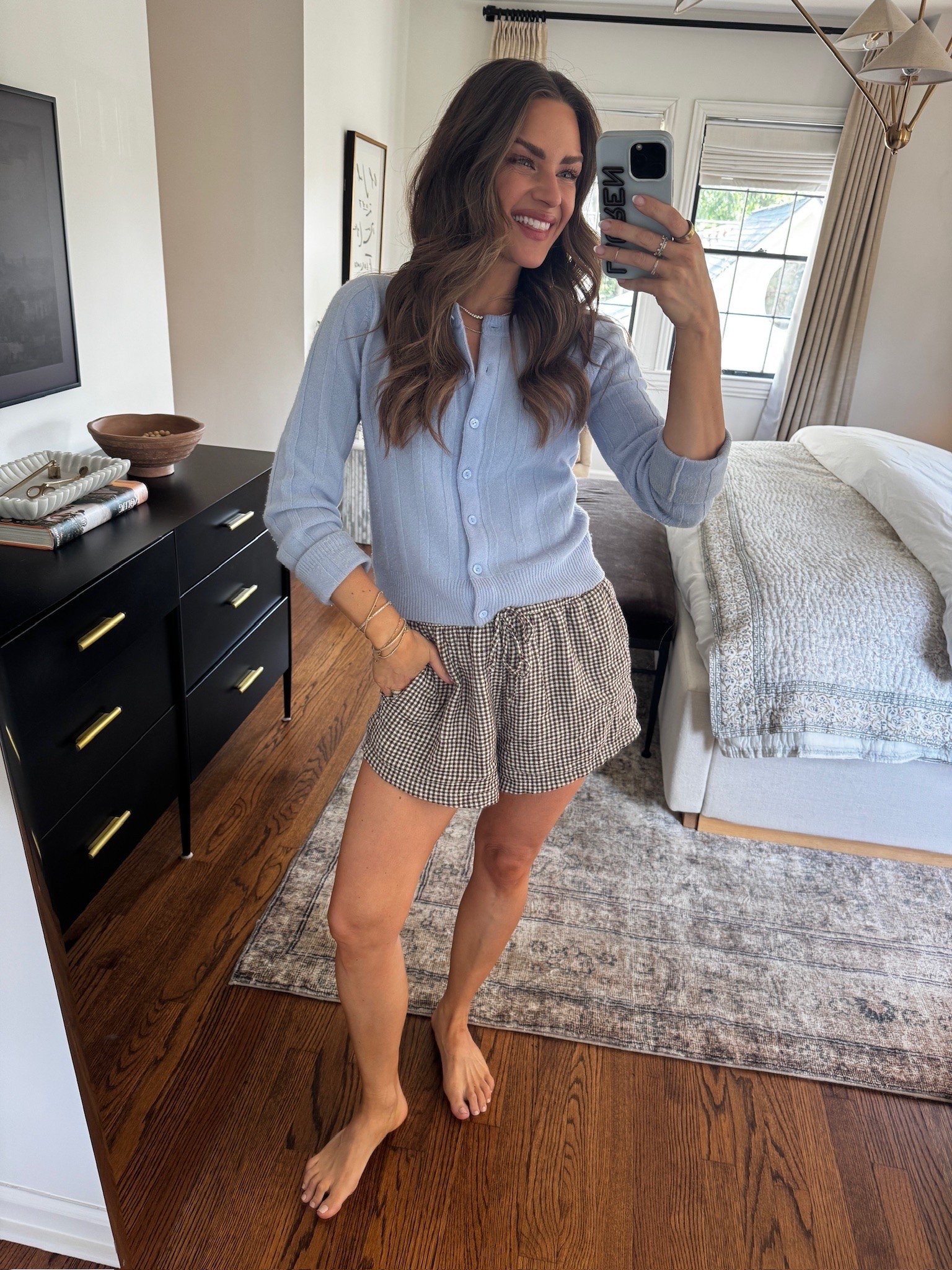 OOTD - wfh outfit ✨ I love a blue & brown combo (my shorts are on sale now)

#LTKSaleAlert #LTKootd #LTKmomlife