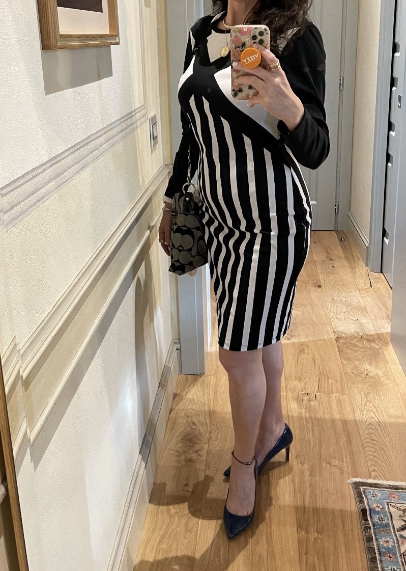 Black and White Tube Dress Woman Medium Size H&amp;M Long Sleeve | eBay US