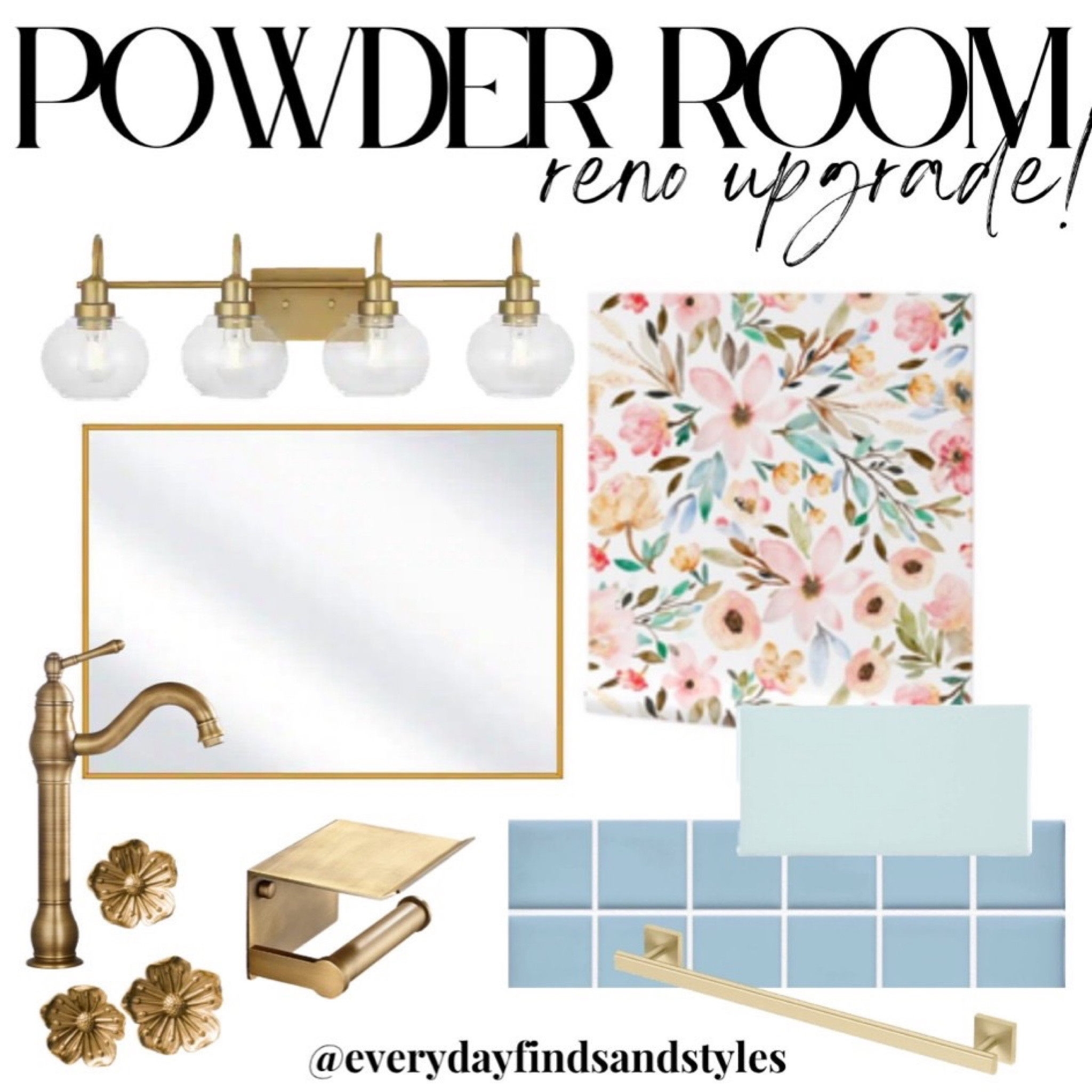 We recently bought a home and our powder room is going to need a facelift! Here’s a look into the upgrade we’re going to be doing. 🏠 The powder room has some antique tile, I definitely want to leave bits and pieces of the home so adding a floral wallpaper is going to add an upgrade! I’m choosing to go with all gold fixtures to brighten the room up! 🌟

home, new home, home decor, fixture, tile, wallpaper, light fixture, Wayfair, gold mirror, bathroom mirror, door knobs, Target style, bathroom tile, renovation, powder room, bathroom 

#LTKFind #LTKhome #LTKunder100