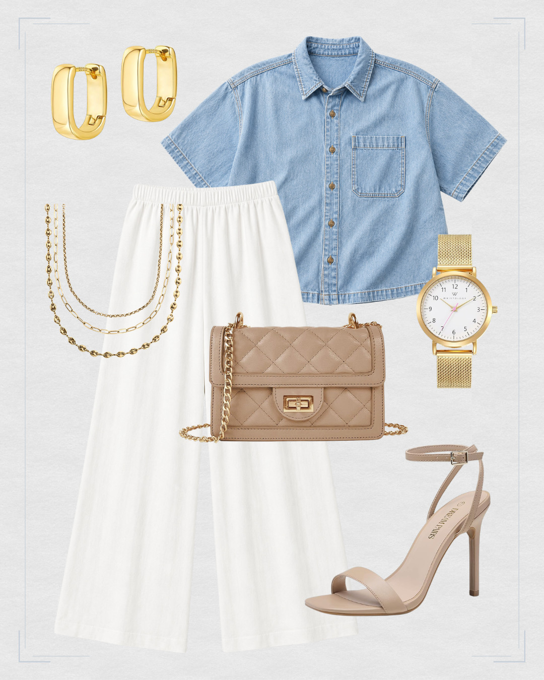 Spring style inspiration that is easy to recreate.

@zsupply @amazon #ltkwomens #springoutfits #gold #nudepurse 

 #LTKdayinmylife #LTKootd #LTKmomlife