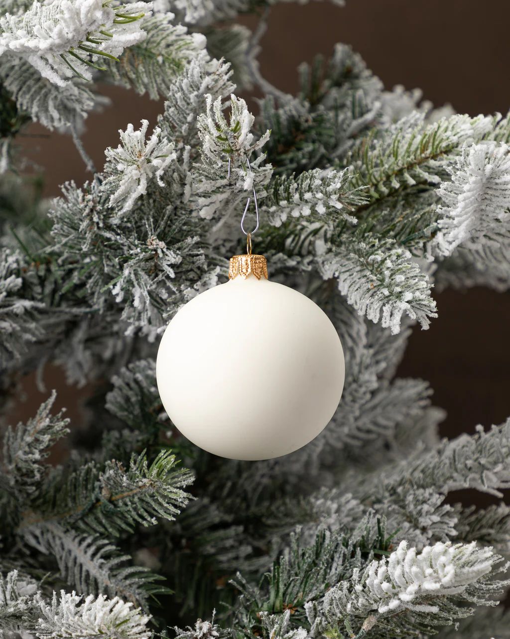 Matte Snow Glass Ornaments (Set of 6) | McGee & Co.