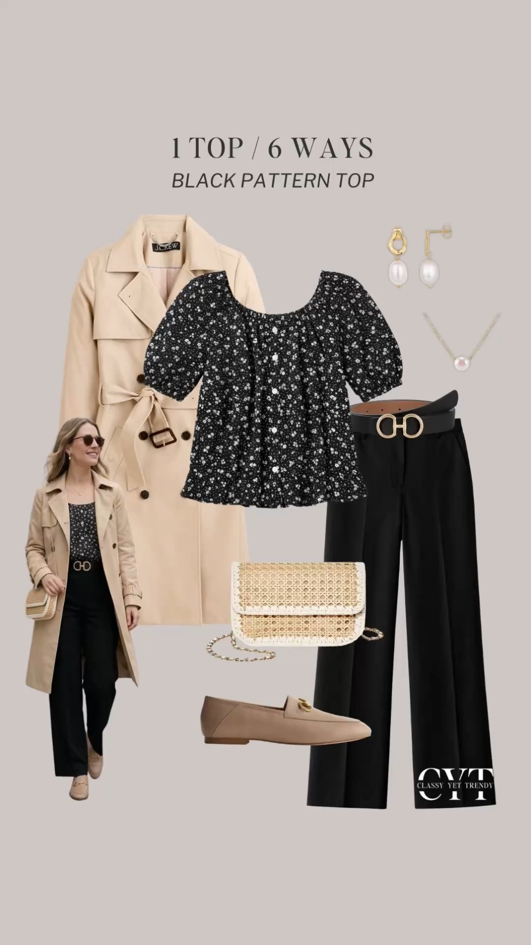 1 Top, 6 Ways - French Minimalist Spring Outfits 🌸 Mix and match this affordable top from Target  in 6 outfits 🎉 All the clothes, shoes and accessories are in the French Minimalist Spring 2026 wardrobe in the Classy Yet Trendy Store ✔️
 
black pants, trench coat, loafers, white jeans, gray cardigan, slingback flats, tote, cardigan, ballet flats, rattan bag, blazer, straight jeans, pumps

#smartcasual #blazeroutfit #styleideas #everydaychic #neutralstyle 

 