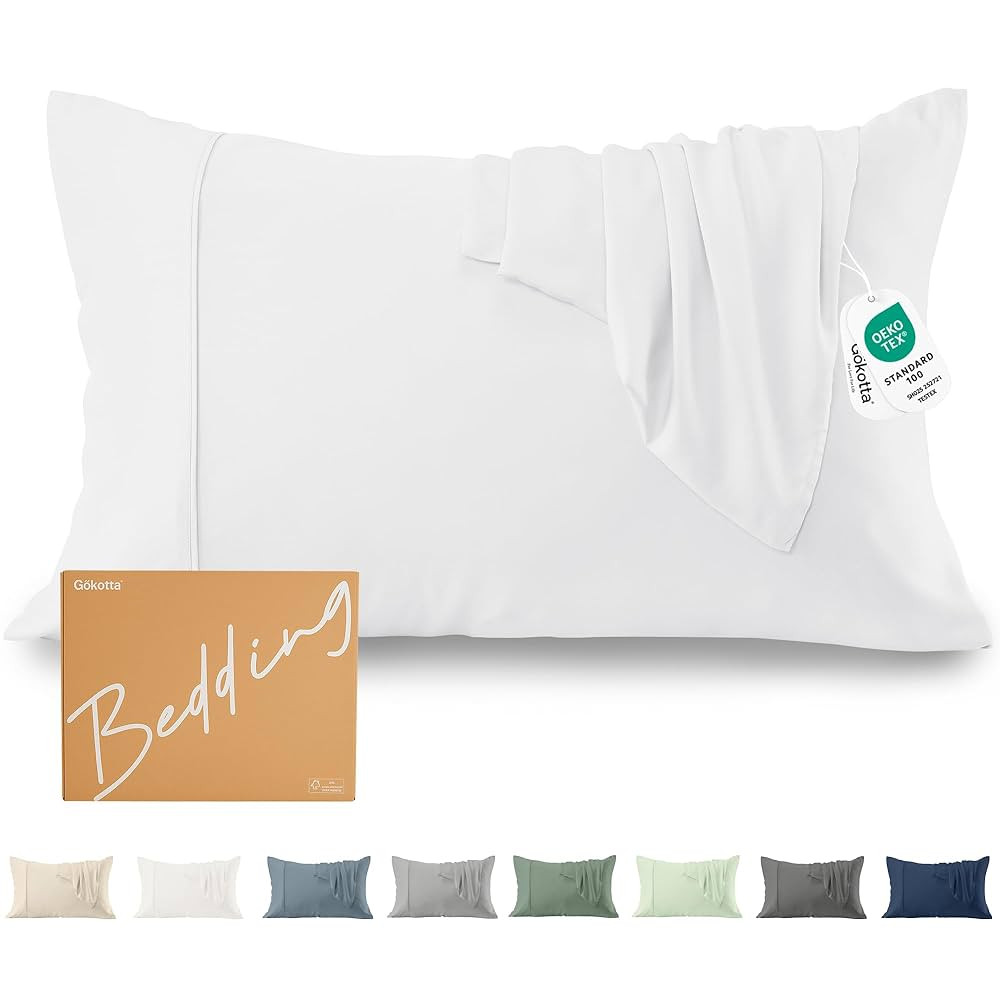 GOKOTTA Soft Standard Pillow Cases, Luxury Silky Cooling Pillow Cases for Hot Sleepers, 100% Rayo... | Amazon (US)