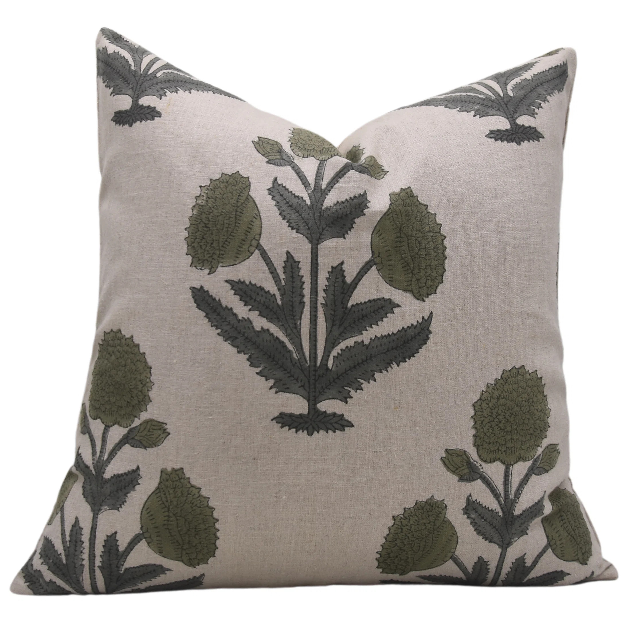 Arihaant Floral Linen Indoor/Outdoor Pillow Cover | Wayfair North America