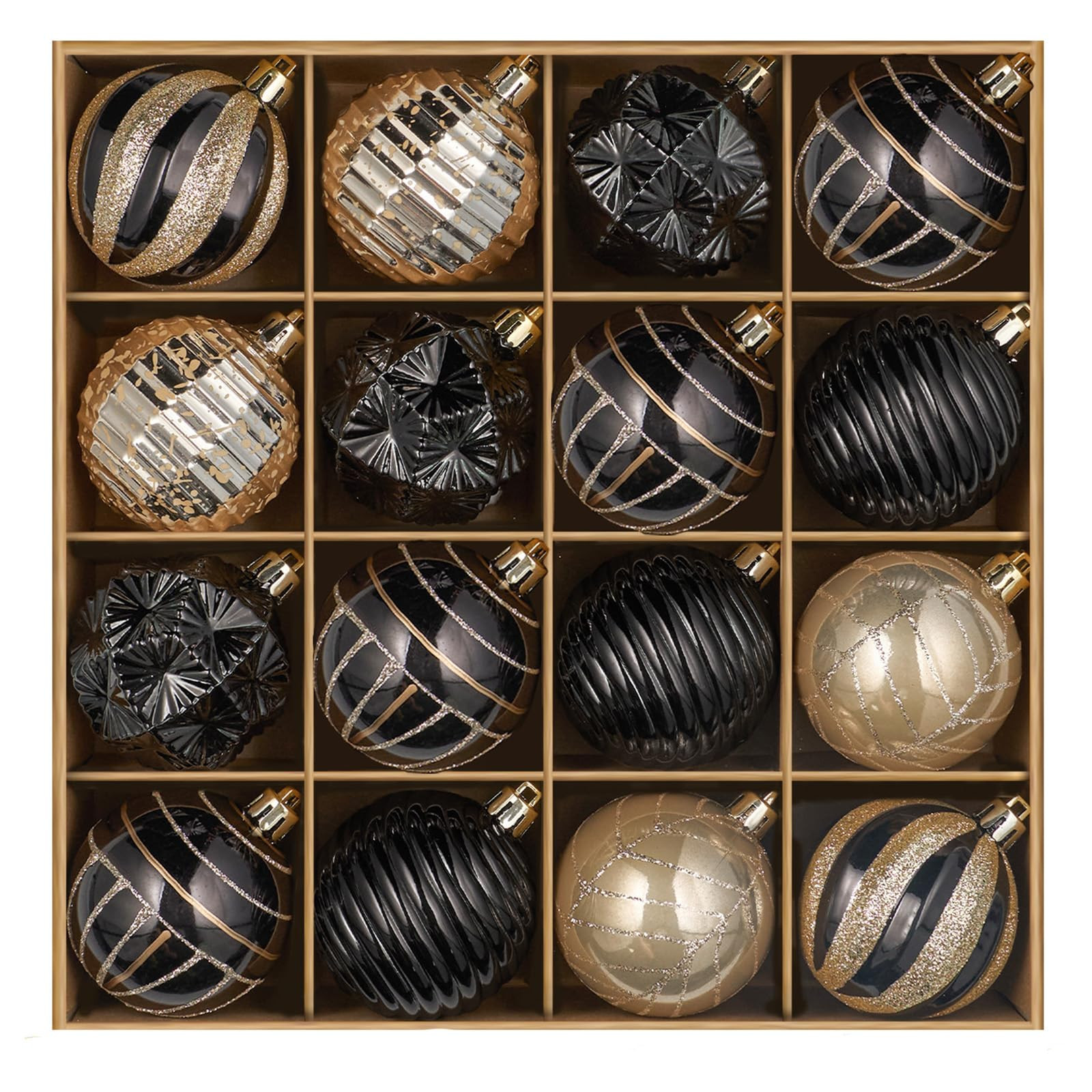 JORNOY Christmas Ornaments Set, 16ct Shatterproof Christmas Ball Ornaments Bulk for Xmas Decorati... | Amazon (US)