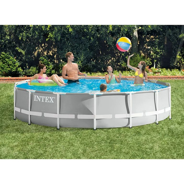 Intex 15 Foot x 42 Inch Prism Frame Above Ground Swimming Pool Set with Filter | Walmart (US)