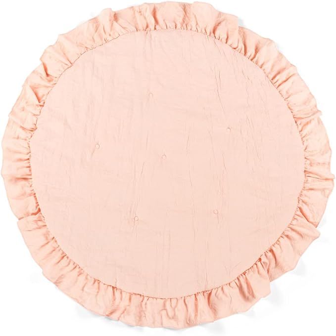 Lush Decor Baby Round Ruffle Play Mat Single 36" Diameter, Blush | Amazon (US)