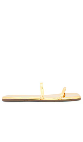 Gemma Square Toe Mirror Sandal in Gold | Revolve Clothing (Global)
