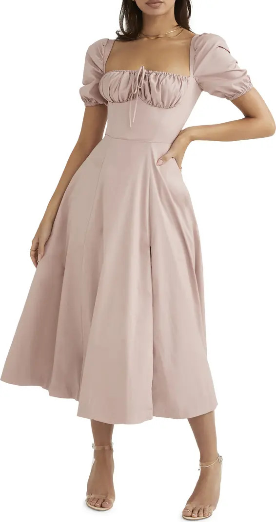 Tallulah Puff Sleeve Midi Dress | Nordstrom