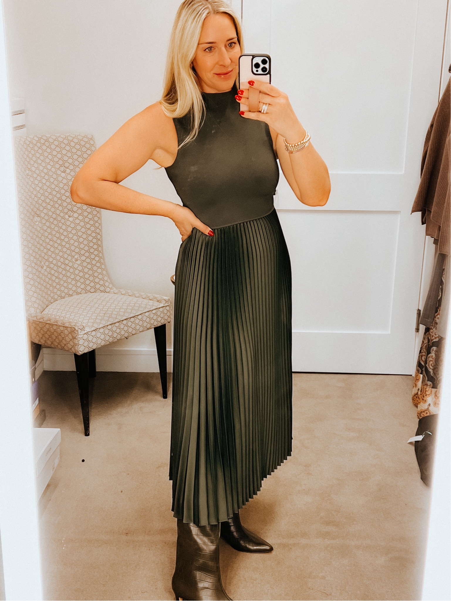 NSale
Nordstrom  anniversary Sale
Pleated dress
Fall dress
Workwear 
Theory on sale - dress runs true to size in a medium  


#LTKWorkwear #LTKSummerSales #LTKxNSale
