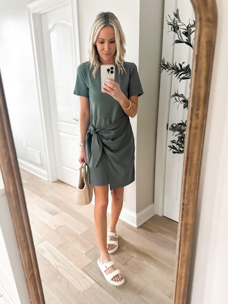 Target T-Shirt Wrap Dress 🚨currently $17.50! This mini dress is a comfy and easy must-have dress! So versatile! 4 colors, xs-4x available. I’m wearing green in xs, fits tts. Both my dress + favorite sandals are on sale! 🙌🏻 Sandals available in 4 colors, fit tts.

Spring dress, casual dress, teacher outfit, t-shirt dress, vacation dress, target dress, target shoes, target sandals, women’s sandals 


#LTKsalealert #LTKxTarget #LTKfindsunder50