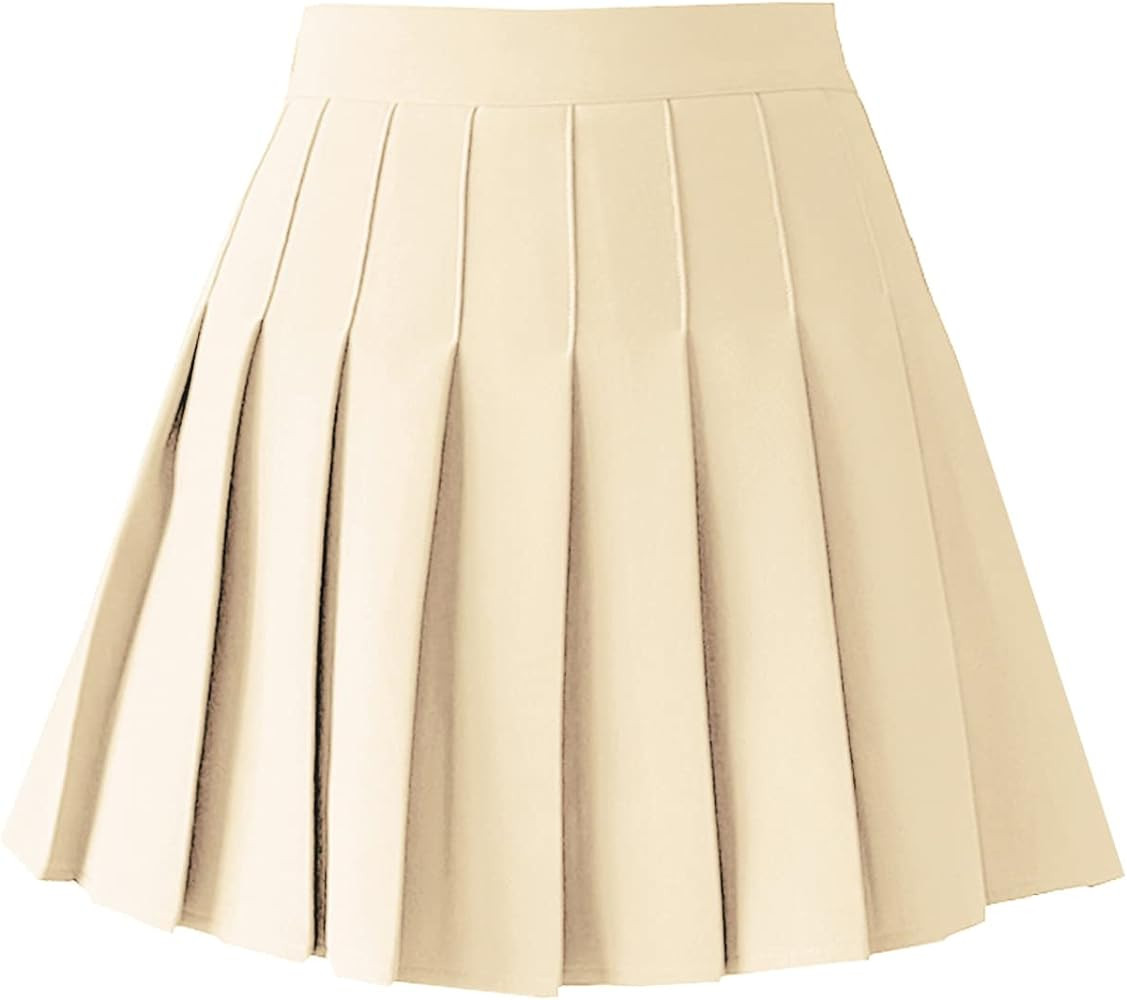 TONCHENGSD Women's High Waist Pleated Mini Skirt Skater Tennis Skirt | Amazon (US)