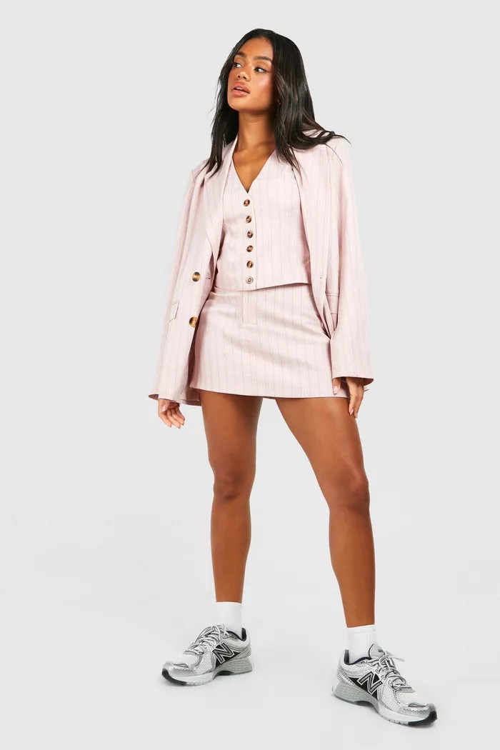 Tonal Stripe Micro Mini Skirt | Boohoo.com (UK & IE)
