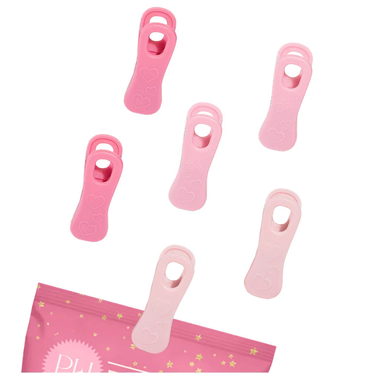 Paris Hilton 6 Piece Bag Clip Set, Pink | Walmart (US)