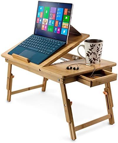 Aleratec Natural Bamboo Adjustable Laptop Stand Up to 15in for Home Office | Amazon (US)
