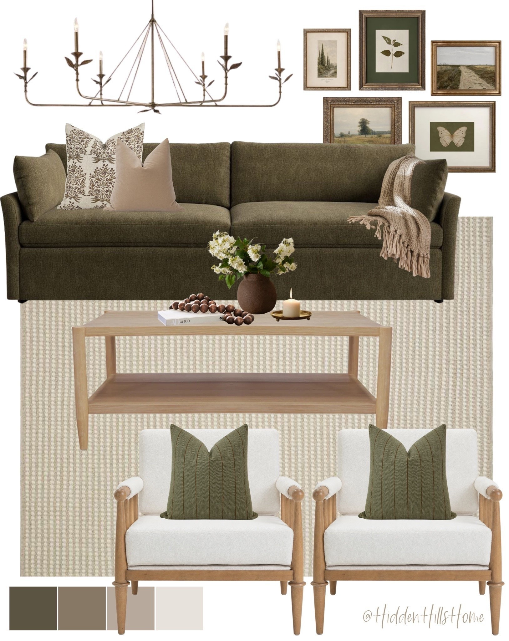 Living room decor mood board, living room design, home decor ideas, living room inspiration, cozy living room, green sofa, coffee table decor #home

#LTKHome #LTKSaleAlert #LTKSeasonal