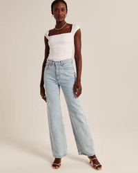 Slinky Ruched Bodysuit | Abercrombie & Fitch (US)