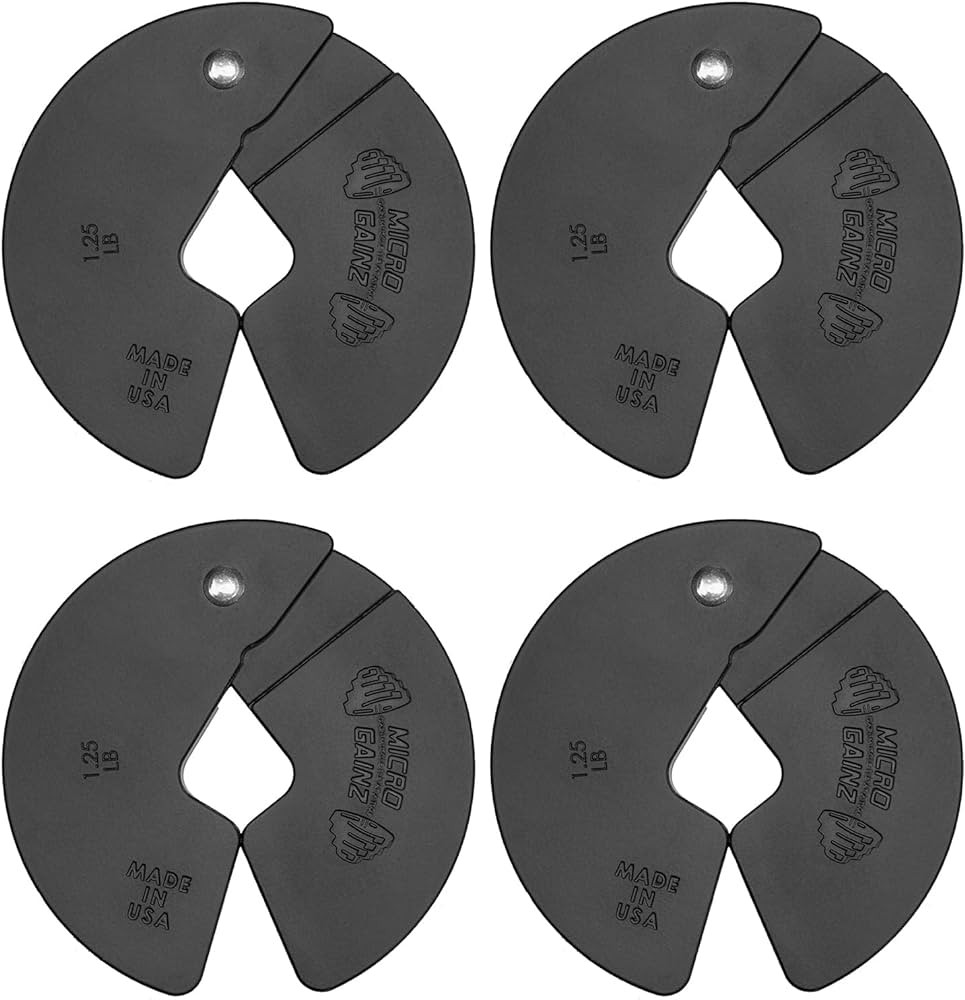 Micro Gainz Dumbbell Fractional 1.25lb Weight Plate, Ideal for Micro Loading, (Choose Color) 4 Pi... | Amazon (US)
