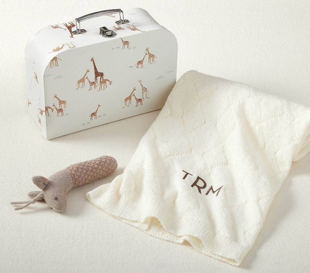 Goldie Giraffe Baby Blanket & Rattle Gift Set | Pottery Barn Kids