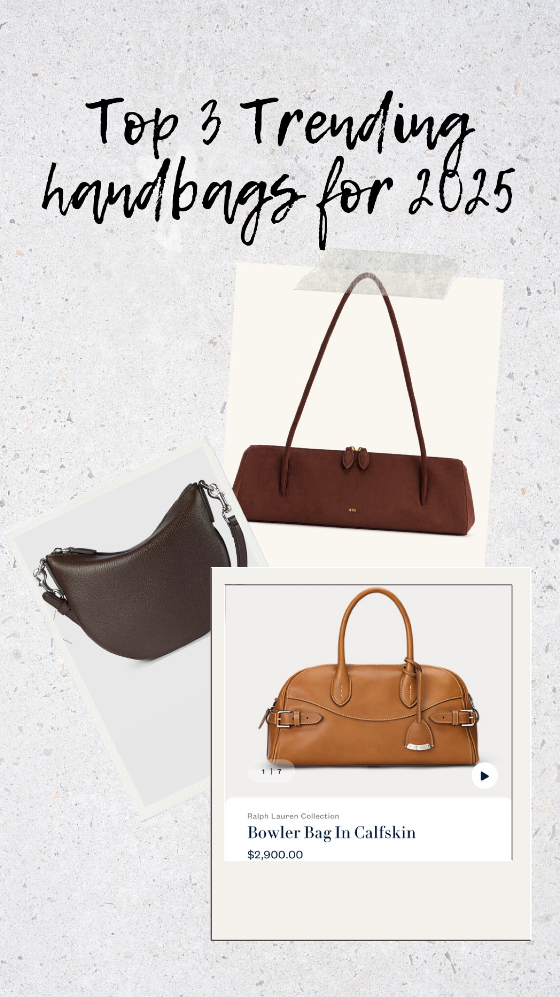 TOP 3 TRENDING HANDBAGS. 
#handbags #fashion #style #purse

#LTKItBag #LTKStyleTip #LTKSeasonal