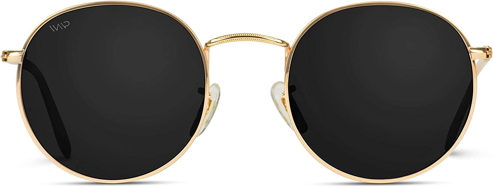 Reflective Lens Round Trendy Sunglasses | Amazon (US)