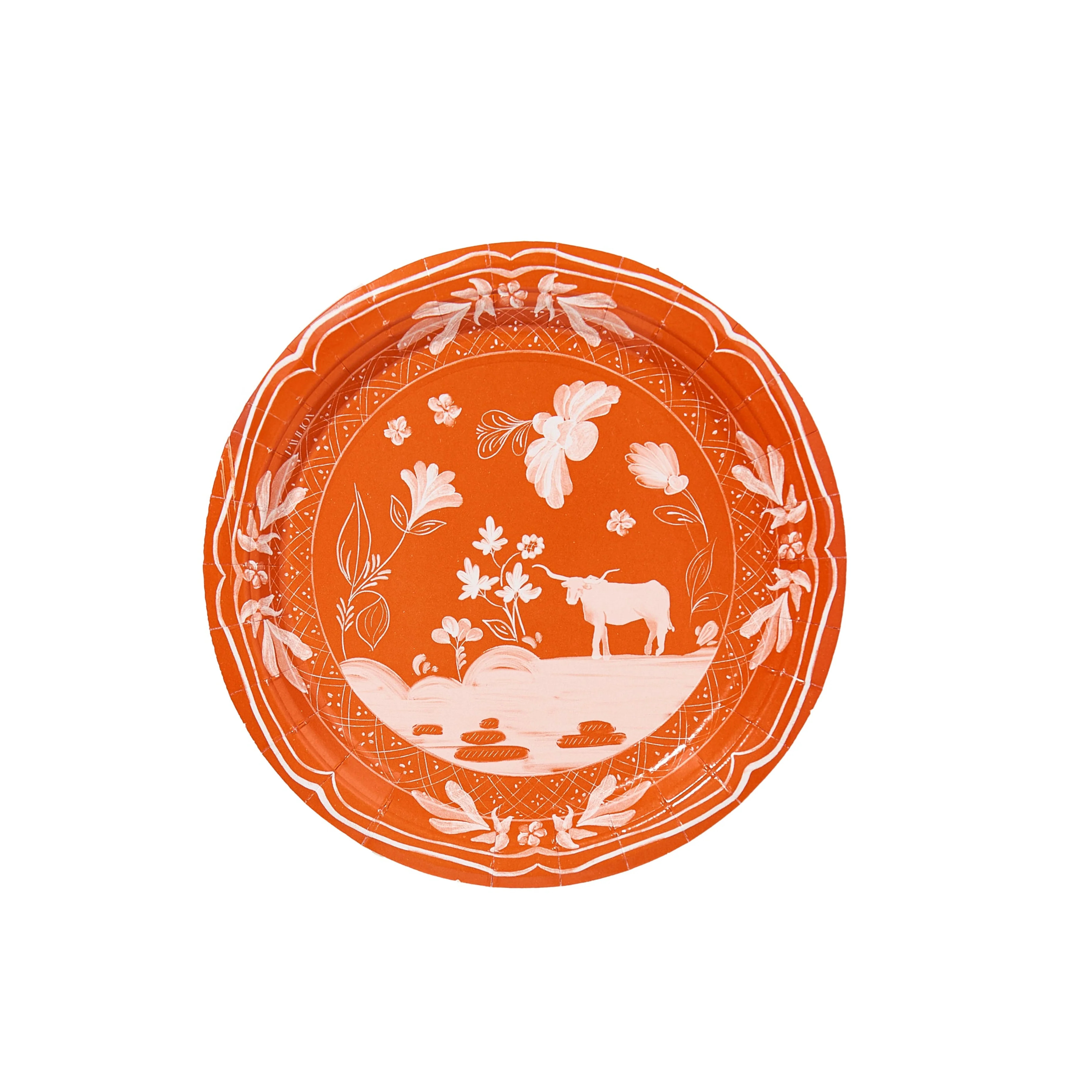 Christie's Austin Cow Dessert Sized Collegiate Paper Plates - 50 pack | Pavilion Paper