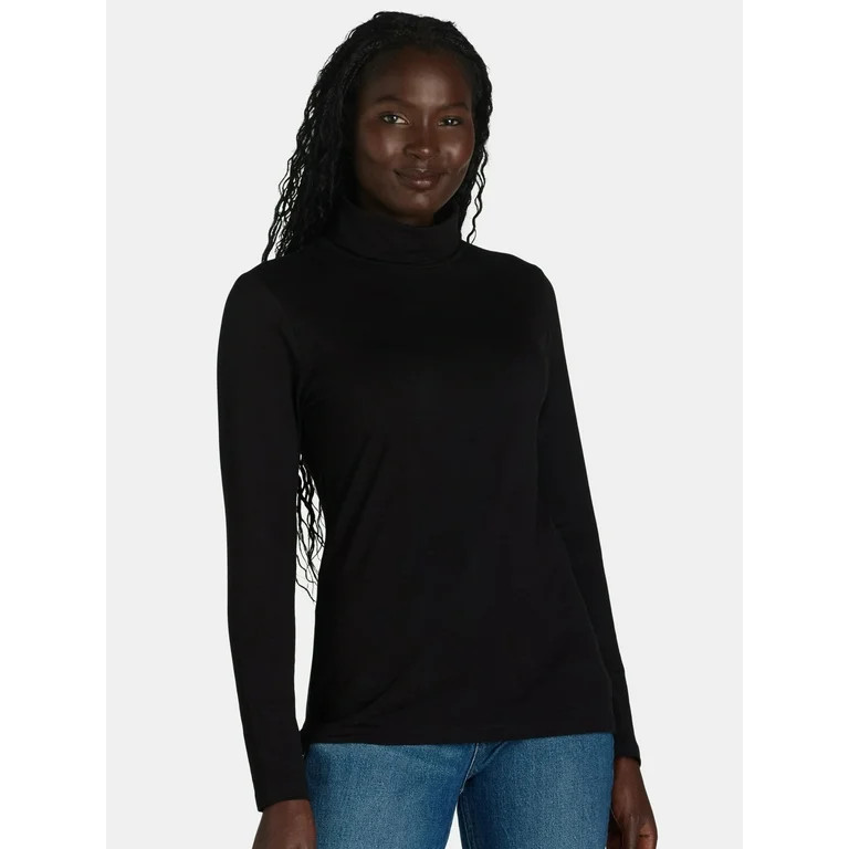 Time and Tru Women's Turtleneck, Size S-XXXL | Walmart (US)