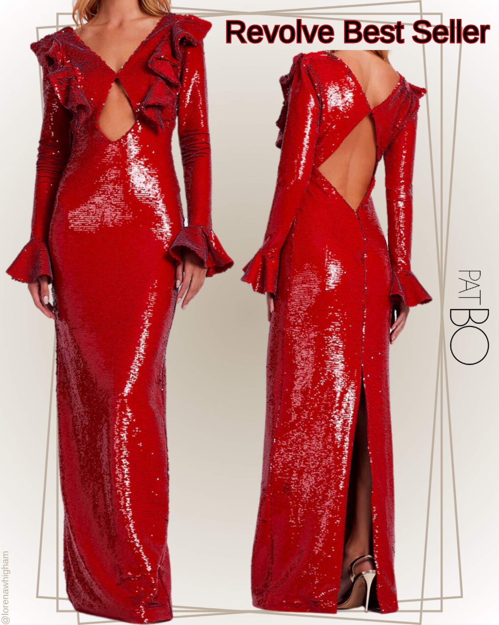 dress plus size Michael Costello X Revolve Follie Gown in Red main image 1