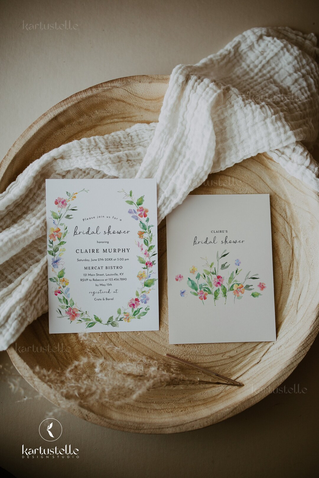 Dreamy garden bridal shower invitation template, wildflower bridal shower invites, spring magical... | Etsy (US)