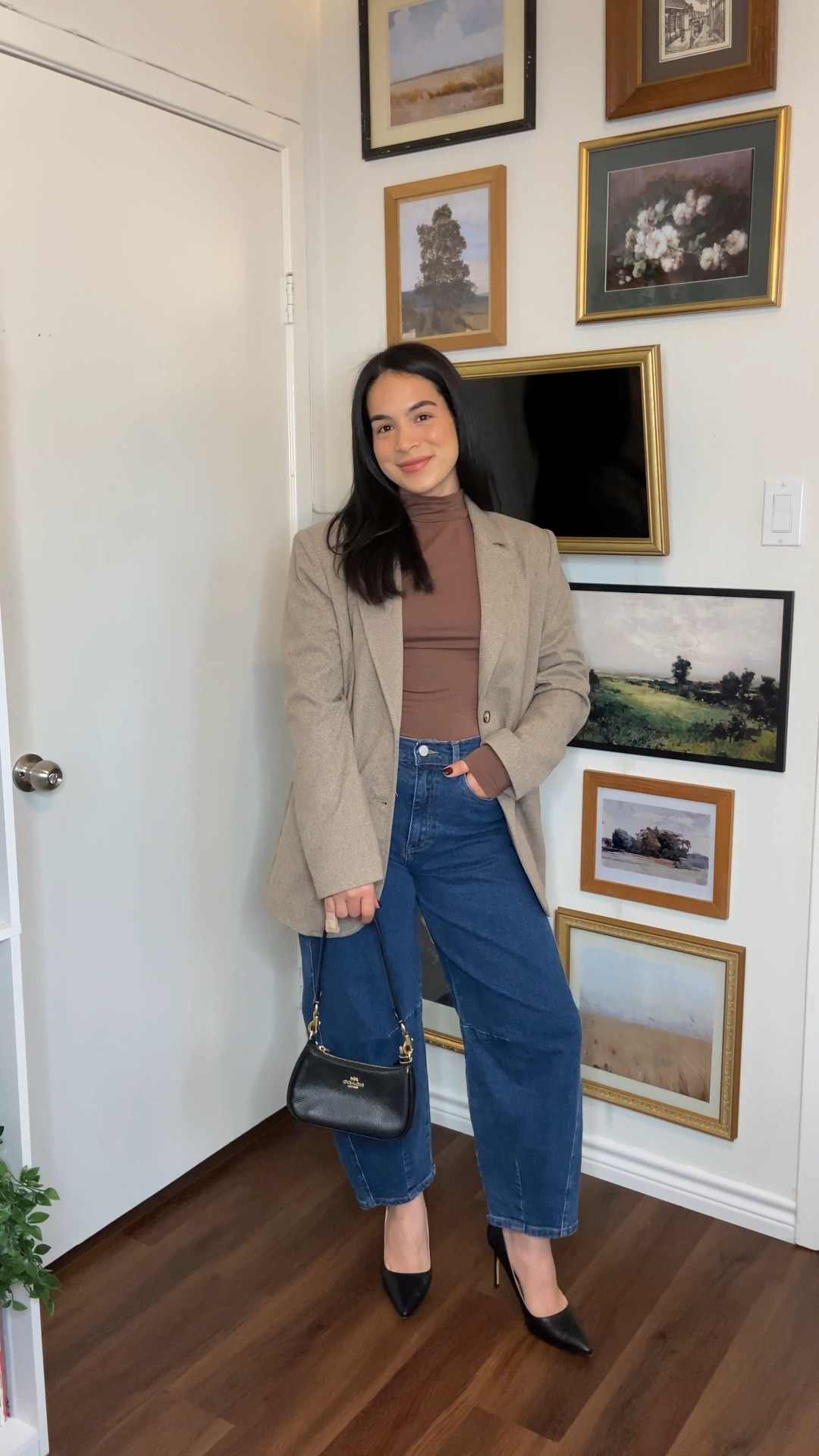 styling my monthly pick (the jeans) from my rent the runway subscription ✨ i linked the items i was able to find! 💕check out rent the runway (link in bio on IG) and use code RTRXJMELGOZA50 for a big discount!! rent the runway • monthly clothing subscription ➡️ https://www.renttherunway.com/?utm_source=affiliate&utm_medium=cirqle&utm_campaign=jessicamelgoza_&utm_term=560855 ✨ // Rent the Runway finds, Rent the Runway favorites, affordable luxury fashion, designer fashion rental, Rent the Runway must haves, Rent the Runway deals, Rent the Runway outfits 2025, trending fashion haul, Rent the Runway closet, Rent the Runway styles, Rent the Runway haul, Rent the Runway review, Rent the Runway fashion, Rent the Runway outfits, designer clothing rental, try on haul 2025, Rent the Runway try on, fashion haul video, Rent the Runway dresses, how to style Rent the Runway, Rent the Runway pieces, affordable designer fashion, outfit inspo 2025, clothing rental review, designer haul, brown fitted mock neck top, brown blazer outfit, tonal brown outfit, barrel jeans outfit, elevated casual outfit, chic fall outfit, neutral fall outfit inspo, brown monochrome outfit, fall layering outfit, fall fashion staples, classy casual outfit, elevated basics outfit, everyday chic outfit, pointed toe black pumps outfit, coach shoulder bag outfit, black belt styling, fall accessories inspo, minimal chic accessories, elevated fall fashion details, classy black pumps look, polished casual style, fall fashion 2025, neutral fall tones, autumn outfit ideas, chic fall aesthetic, elevated neutral aesthetic, fall wardrobe essentials, everyday elevated style, coffee brown outfit inspo  

 #LTKCyberWeek #LTKGiftGuide #LTKHoliday