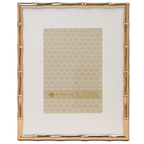 Lawrence Frames Bamboo Design Metal Frame, 8x10, Matted 5x7, Gold | Amazon (US)