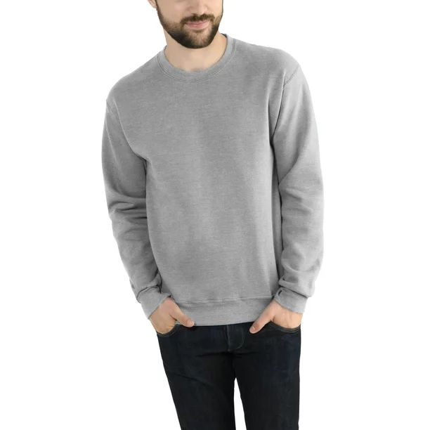 Fruit of the Loom Men's and Big Men's Eversoft Fleece Crew Sweatshirt, up to Size 4XL | Walmart (US)