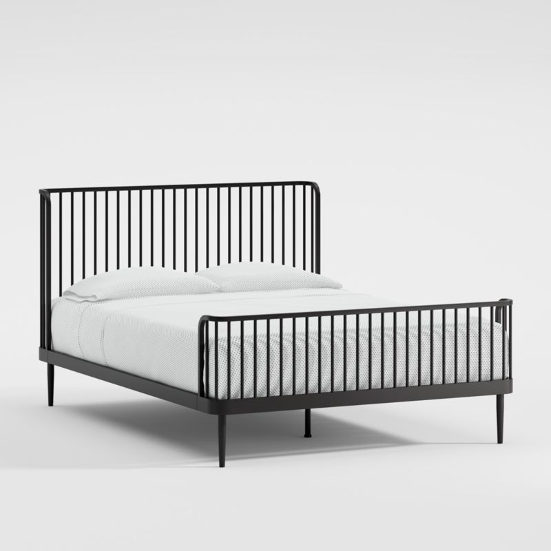 Wembley Kids Full Black Metal Bed | Crate & Kids | Crate & Barrel