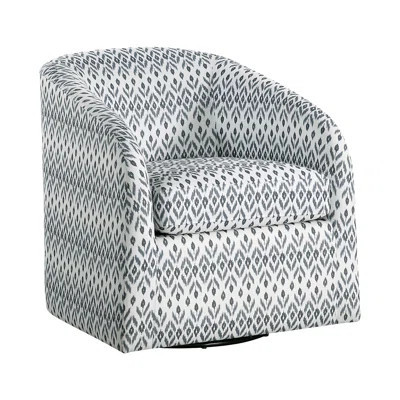 Modern Home Office Swivel Chair, Pattern Fabric Seat, Solid Wood & Plywood Frame With Metal Base, 360 Swivel, 22" Seat Depth, 57Lb Weight Comfortable | Wayfair North America