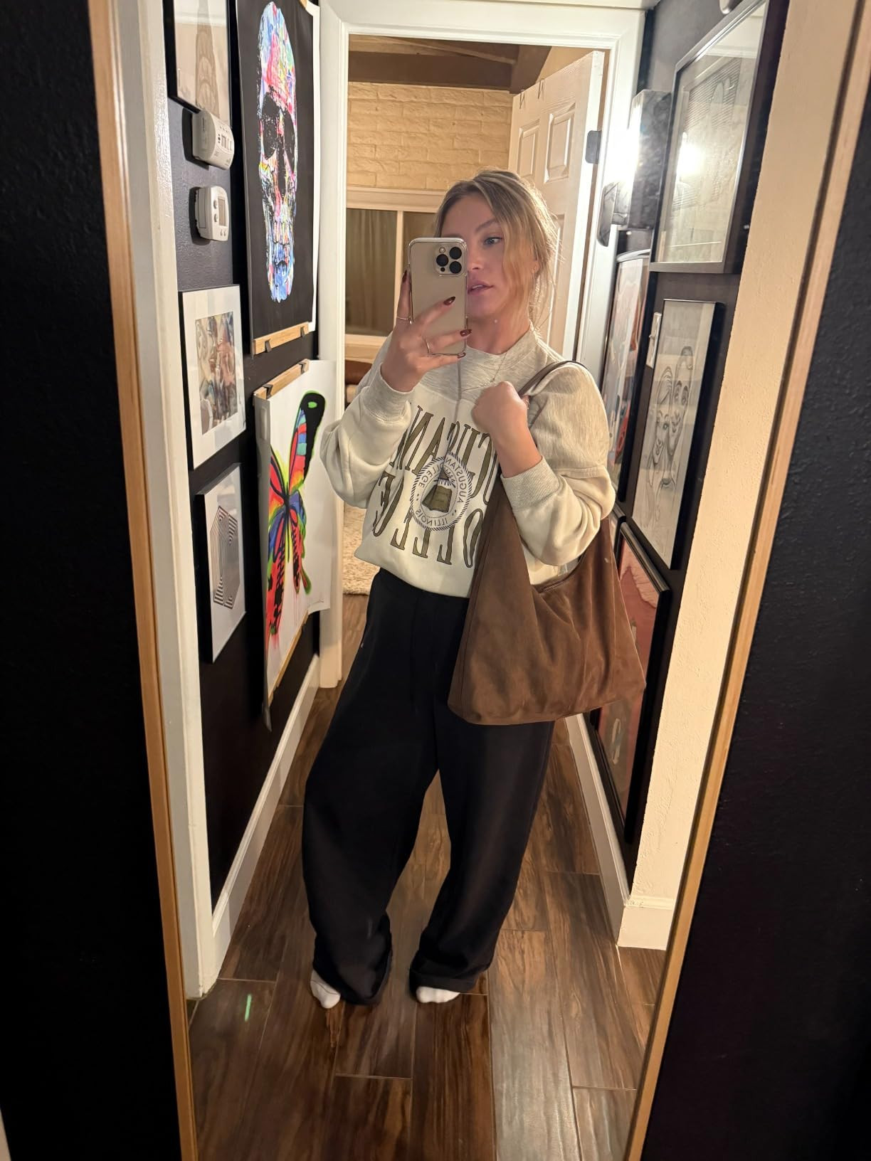 Slouchy Suede Shoulder Bags For Women Underarm Bag Womens Tote Bag Work Purses Crescent Bag Suede... | Amazon (US)