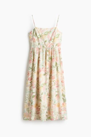 H & M - Strappy Midi Dress - Cream/Floral | H&M (US + CA)