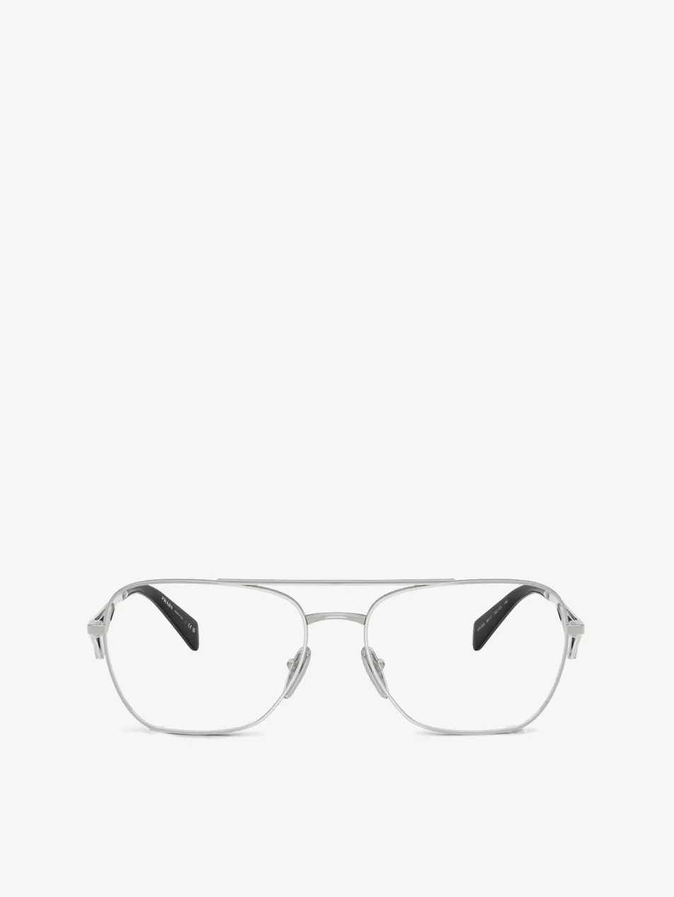 PR B50V Pilot-Frame Steel Optical Glasses | Selfridges