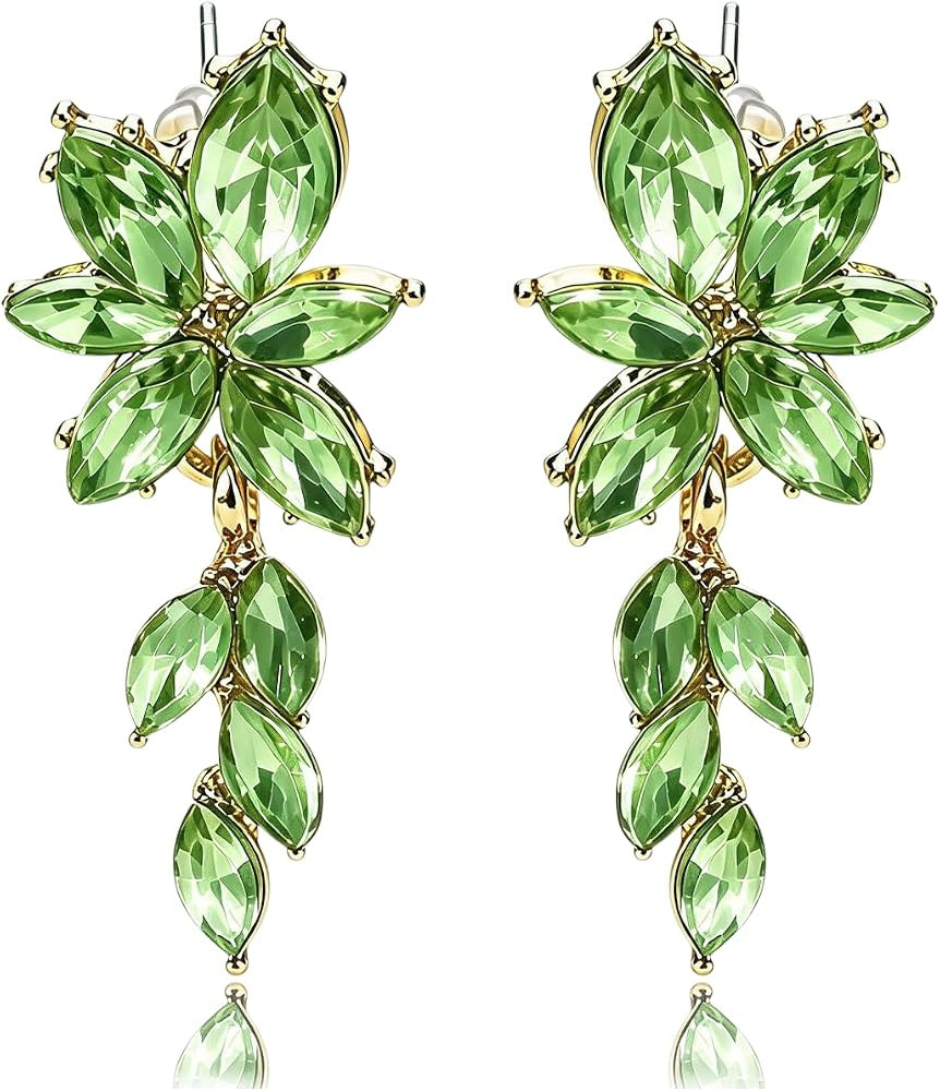 Rhinestone Bridal Earrings for Women Wedding Prom Dangle Earrings | Amazon (US)