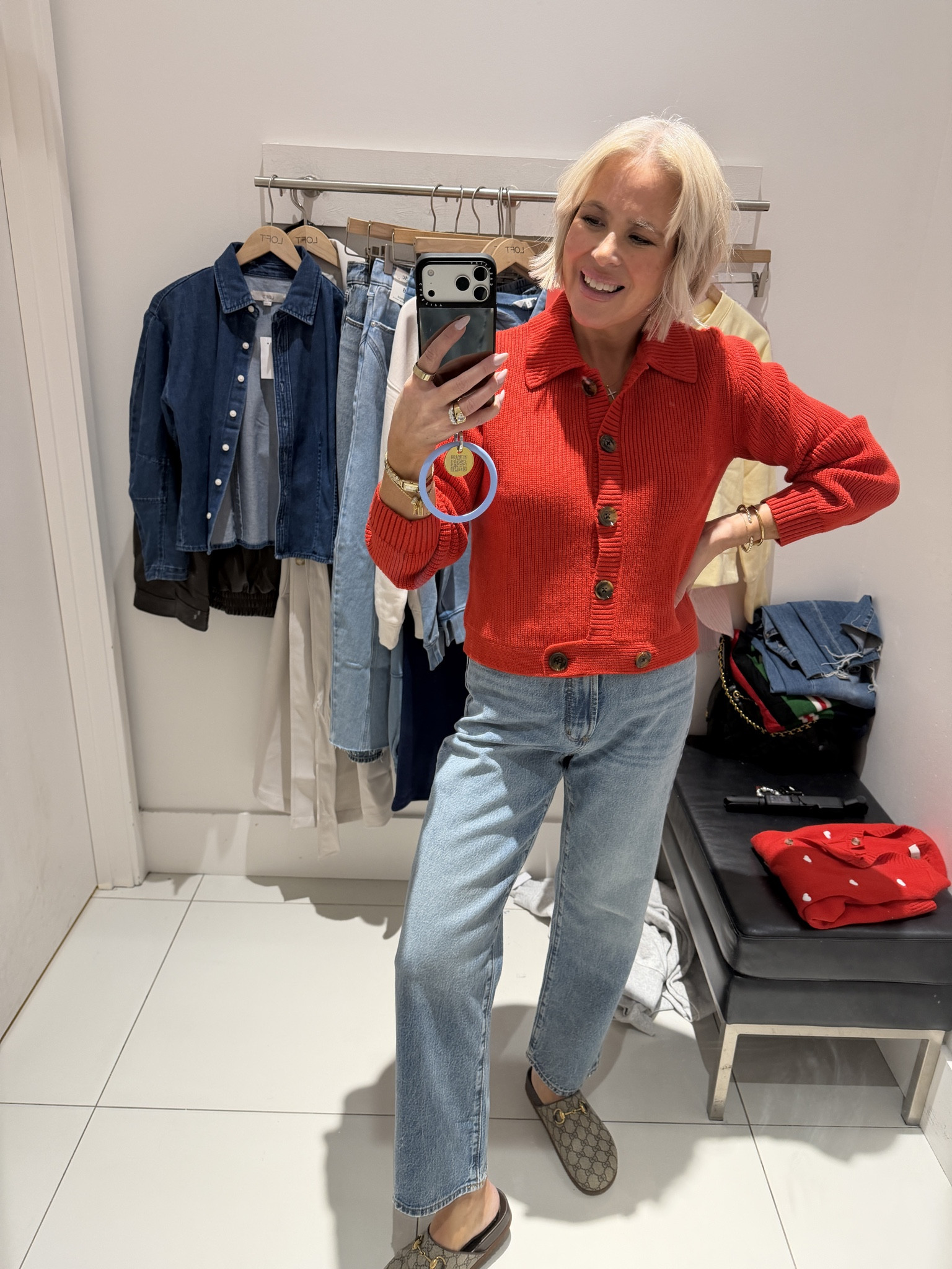 cutie red sweater from loft! i love the ribbed material and the collar! 

#LTKdayinmylife #LTKgrwm #LTKootd