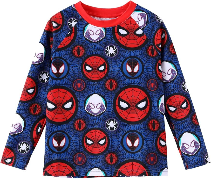 Disney Marvel Spiderman Stitch Rash Guard Shirts Minnie Ariel UPF50+Swim Shirt Boy/Girl Surf Swim... | Amazon (US)