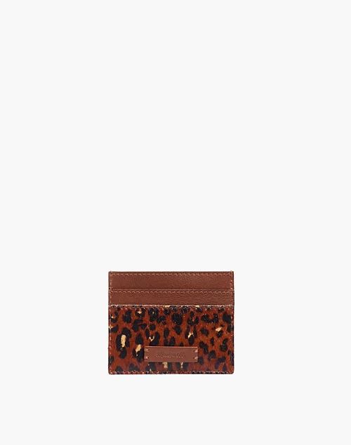 The Leather Card Case: Painted Leopard Calf Hair Edition | Madewell